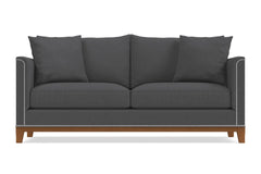 La Brea Queen Size Sleeper Sofa :: Leg Finish: Pecan / Sleeper Option: Memory Foam Mattress