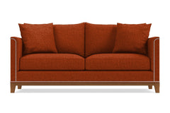 La Brea Queen Size Sleeper Sofa :: Leg Finish: Pecan / Sleeper Option: Memory Foam Mattress