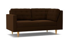 Logan Left Arm Corner Apt Size Sofa :: Leg Finish: Natural / Configuration: LAF - Chaise on the Left