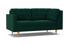 Logan Left Arm Corner Apt Size Sofa :: Leg Finish: Natural / Configuration: LAF - Chaise on the Left