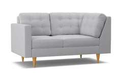 Logan Left Arm Corner Loveseat :: Leg Finish: Natural / Configuration: LAF - Chaise on the Left