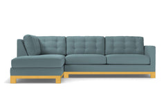 Logan Drive 2pc Sleeper Sectional Sofa :: Leg Finish: Natural / Configuration: LAF - Chaise on the Left / Sleeper Option: Deluxe Innerspring Mattress