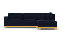 Logan Drive 2pc Sleeper Sectional Sofa :: Leg Finish: Natural / Configuration: RAF - Chaise on the Right / Sleeper Option: Deluxe Innerspring Mattress