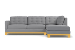 Logan Drive 2pc Sleeper Sectional Sofa :: Leg Finish: Natural / Configuration: RAF - Chaise on the Right / Sleeper Option: Deluxe Innerspring Mattress