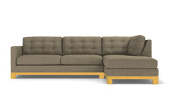 Logan Drive 2pc Sleeper Sectional Sofa :: Leg Finish: Natural / Configuration: RAF - Chaise on the Right / Sleeper Option: Deluxe Innerspring Mattress