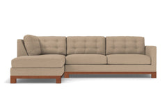 Logan Drive 2pc Sleeper Sectional Sofa :: Leg Finish: Pecan / Configuration: LAF - Chaise on the Left / Sleeper Option: Deluxe Innerspring Mattress