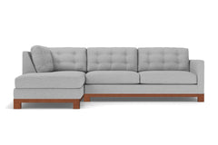 Logan Drive 2pc Sleeper Sectional Sofa :: Leg Finish: Pecan / Configuration: LAF - Chaise on the Left / Sleeper Option: Deluxe Innerspring Mattress