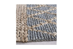 Manali Jute Area Rug CYAN