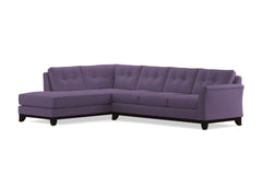 Marco 2pc Sleeper Sectional :: Leg Finish: Espresso / Configuration: LAF - Chaise on the Left / Sleeper Option: Deluxe Innerspring Mattress