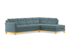 Marco 2pc Sleeper Sectional :: Leg Finish: Natural / Configuration: RAF - Chaise on the Right / Sleeper Option: Deluxe Innerspring Mattress