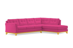 Marco 2pc Sleeper Sectional :: Leg Finish: Natural / Configuration: RAF - Chaise on the Right / Sleeper Option: Memory Foam Mattress