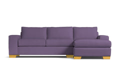 Melrose 2pc Sleeper Sectional :: Leg Finish: Natural / Configuration: RAF - Chaise on the Right / Sleeper Option: Memory Foam Mattress
