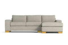 Melrose 2pc Sleeper Sectional :: Leg Finish: Natural / Configuration: RAF - Chaise on the Right / Sleeper Option: Memory Foam Mattress