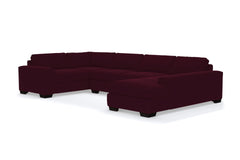 Melrose 3pc Velvet Sectional Sofa :: Leg Finish: Espresso / Configuration: RAF - Chaise on the Right