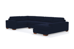 Melrose 3pc Sleeper Sectional :: Leg Finish: Pecan / Configuration: RAF - Chaise on the Right / Sleeper Option: Deluxe Innerspring Mattress
