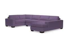 Melrose 3pc Velvet Sectional Sofa :: Leg Finish: Espresso / Configuration: RAF - Chaise on the Right