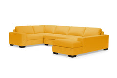 Melrose 3pc Sectional Sofa :: Leg Finish: Espresso / Configuration: RAF - Chaise on the Right