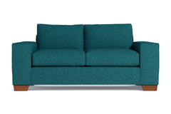Melrose Twin Size Sleeper Sofa :: Leg Finish: Pecan / Sleeper Option: Deluxe Innerspring Mattress