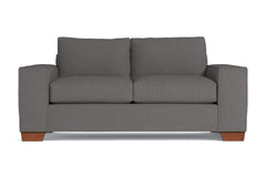Melrose Twin Size Sleeper Sofa :: Leg Finish: Pecan / Sleeper Option: Deluxe Innerspring Mattress
