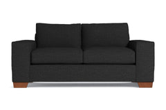 Melrose Twin Size Sleeper Sofa :: Leg Finish: Pecan / Sleeper Option: Deluxe Innerspring Mattress