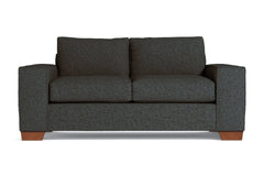 Melrose Twin Size Sleeper Sofa :: Leg Finish: Pecan / Sleeper Option: Memory Foam Mattress