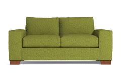 Melrose Twin Size Sleeper Sofa :: Leg Finish: Pecan / Sleeper Option: Memory Foam Mattress