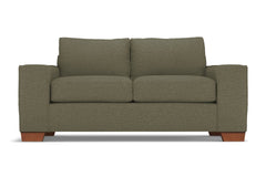 Melrose Twin Size Sleeper Sofa :: Leg Finish: Pecan / Sleeper Option: Deluxe Innerspring Mattress