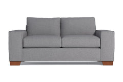 Melrose Twin Size Sleeper Sofa :: Leg Finish: Pecan / Sleeper Option: Memory Foam Mattress