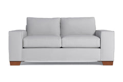 Melrose Twin Size Sleeper Sofa :: Leg Finish: Pecan / Sleeper Option: Deluxe Innerspring Mattress