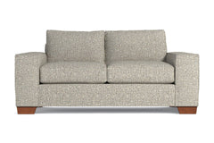 Melrose Twin Size Sleeper Sofa :: Leg Finish: Pecan / Sleeper Option: Memory Foam Mattress
