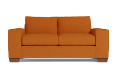 Melrose Twin Size Sleeper Sofa :: Leg Finish: Pecan / Sleeper Option: Deluxe Innerspring Mattress