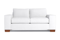 Melrose Twin Size Sleeper Sofa :: Leg Finish: Pecan / Sleeper Option: Deluxe Innerspring Mattress