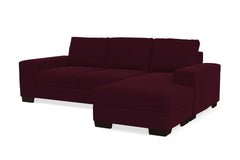 Melrose Reversible Velvet Chaise Sleeper Sofa :: Leg Finish: Espresso / Sleeper Option: Memory Foam Mattress