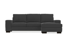 Melrose Reversible Velvet Chaise Sleeper Sofa :: Leg Finish: Espresso / Sleeper Option: Deluxe Innerspring Mattress