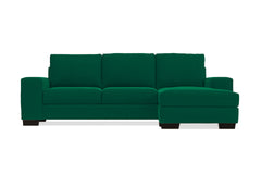 Melrose Reversible Velvet Chaise Sleeper Sofa :: Leg Finish: Espresso / Sleeper Option: Memory Foam Mattress