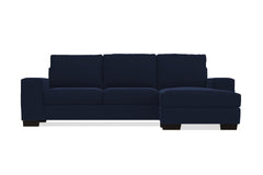 Melrose Reversible Velvet Chaise Sleeper Sofa :: Leg Finish: Espresso / Sleeper Option: Memory Foam Mattress