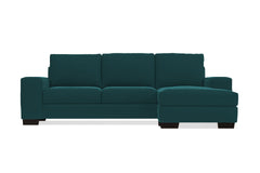 Melrose Reversible Velvet Chaise Sleeper Sofa :: Leg Finish: Espresso / Sleeper Option: Memory Foam Mattress