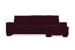 Melrose Reversible Velvet Chaise Sleeper Sofa :: Leg Finish: Espresso / Sleeper Option: Memory Foam Mattress