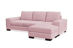 Melrose Reversible Velvet Chaise Sleeper Sofa :: Leg Finish: Espresso / Sleeper Option: Memory Foam Mattress