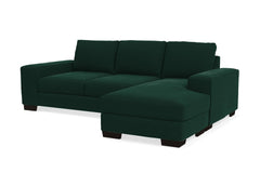Melrose Reversible Velvet Chaise Sleeper Sofa :: Leg Finish: Espresso / Sleeper Option: Memory Foam Mattress