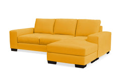 Melrose Reversible Velvet Chaise Sleeper Sofa :: Leg Finish: Espresso / Sleeper Option: Memory Foam Mattress