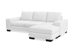Melrose Reversible Velvet Chaise Sleeper Sofa :: Leg Finish: Espresso / Sleeper Option: Deluxe Innerspring Mattress