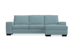 Melrose Reversible Velvet Chaise Sleeper Sofa :: Leg Finish: Espresso / Sleeper Option: Memory Foam Mattress