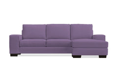 Melrose Reversible Velvet Chaise Sleeper Sofa :: Leg Finish: Espresso / Sleeper Option: Deluxe Innerspring Mattress
