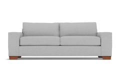 Melrose Queen Size Sleeper Sofa :: Leg Finish: Pecan / Sleeper Option: Memory Foam Mattress
