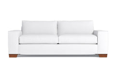 Melrose Queen Size Sleeper Sofa :: Leg Finish: Pecan / Sleeper Option: Deluxe Innerspring Mattress