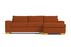Melrose 2pc Sleeper Sectional :: Leg Finish: Natural / Configuration: RAF - Chaise on the Right / Sleeper Option: Memory Foam Mattress