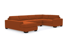 Melrose 3pc Velvet Sectional Sofa :: Leg Finish: Espresso / Configuration: LAF - Chaise on the Left