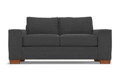 Melrose Twin Size Sleeper Sofa :: Leg Finish: Pecan / Sleeper Option: Memory Foam Mattress