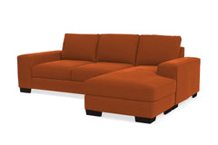 Melrose Reversible Velvet Chaise Sleeper Sofa :: Leg Finish: Espresso / Sleeper Option: Deluxe Innerspring Mattress